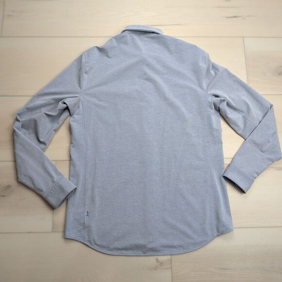Lululemon Shirt Mens XL Blue Commission Long Sleeve Oxford Chambray Vented - Picture 4 of 10